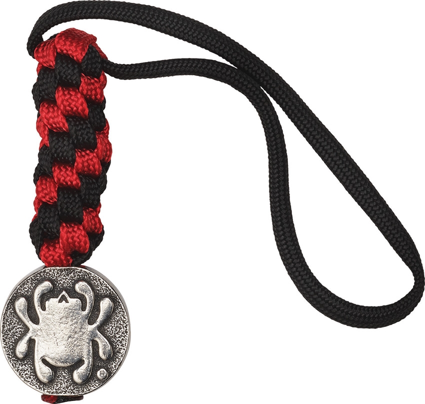 Flache Zinnperle mit Lanyard