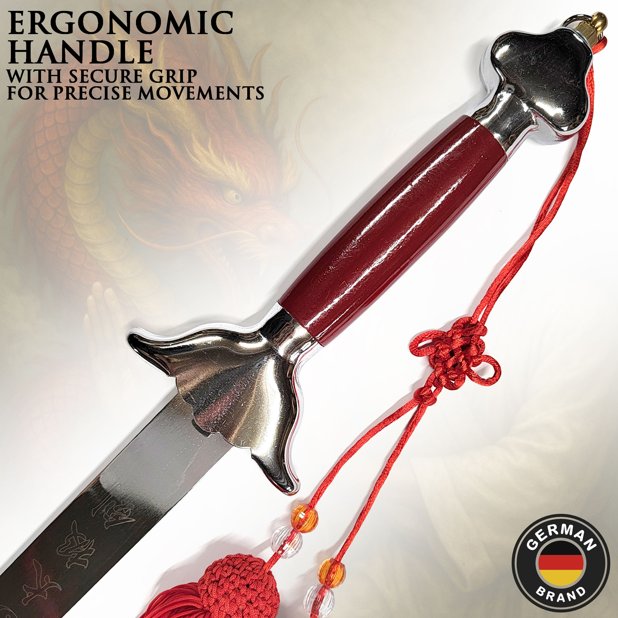 Tai Chi sword with flexible blade – 56 cm blade length including bag