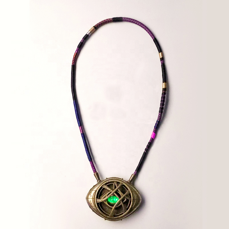 Dr Strange Eye Of Agamotto Necklace Metal LED Light-up