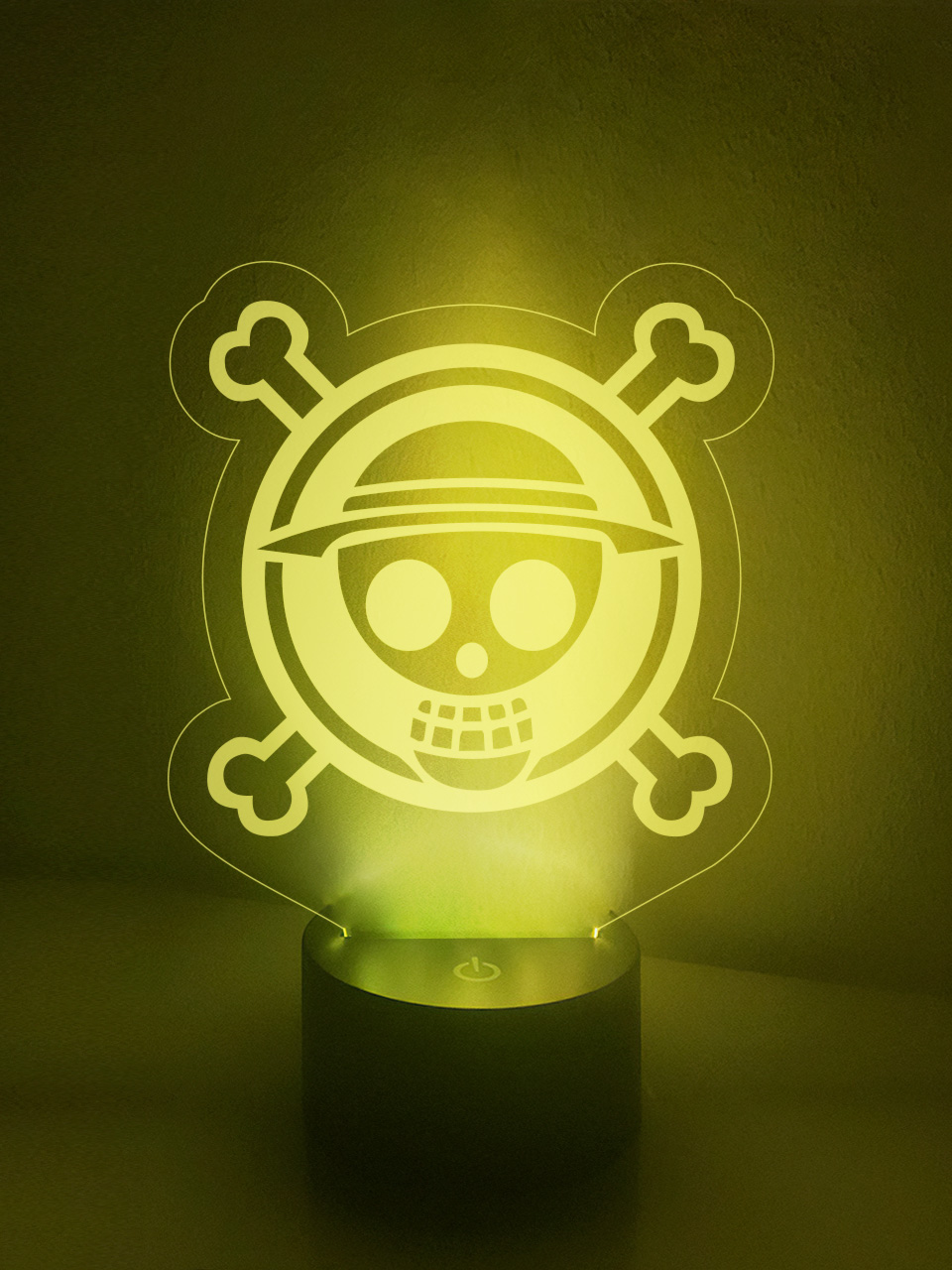  logo One piece, luffy, mugiwara, lampe led