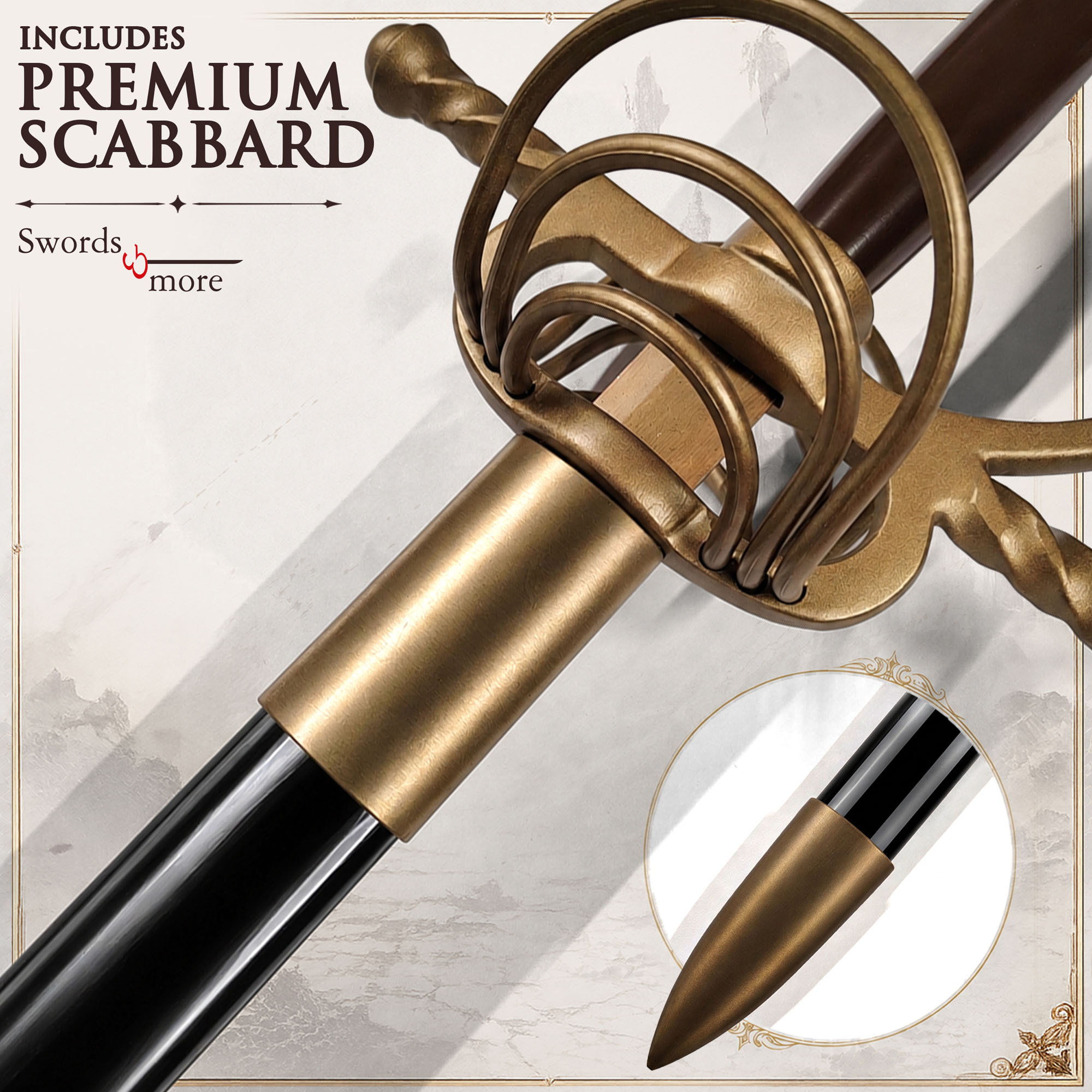 Clair Obscur: Expedition 33 – Maelle's Rapier Steel Replica with Scabbard