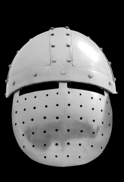 Spangenhelm mit Gesichtsplatte - 12. Jahrhundert, Größe XL