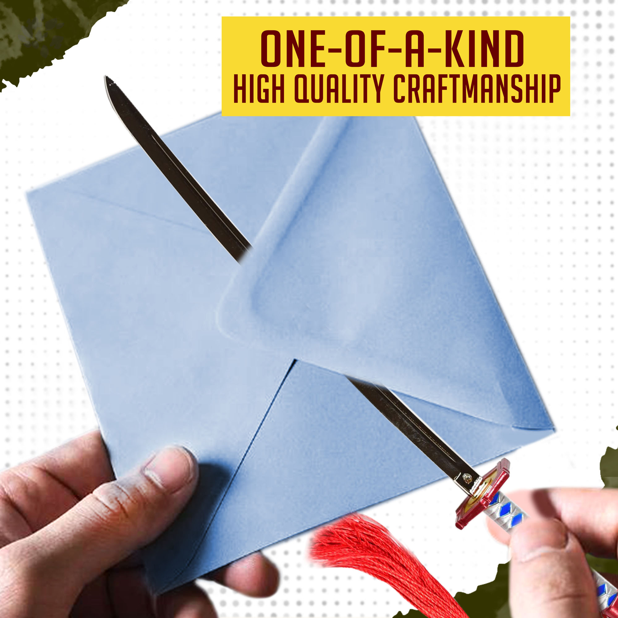 Demon Slayer – Tamioka Giyu Katana Brieföffner Schwert mit Scheide und Ständer