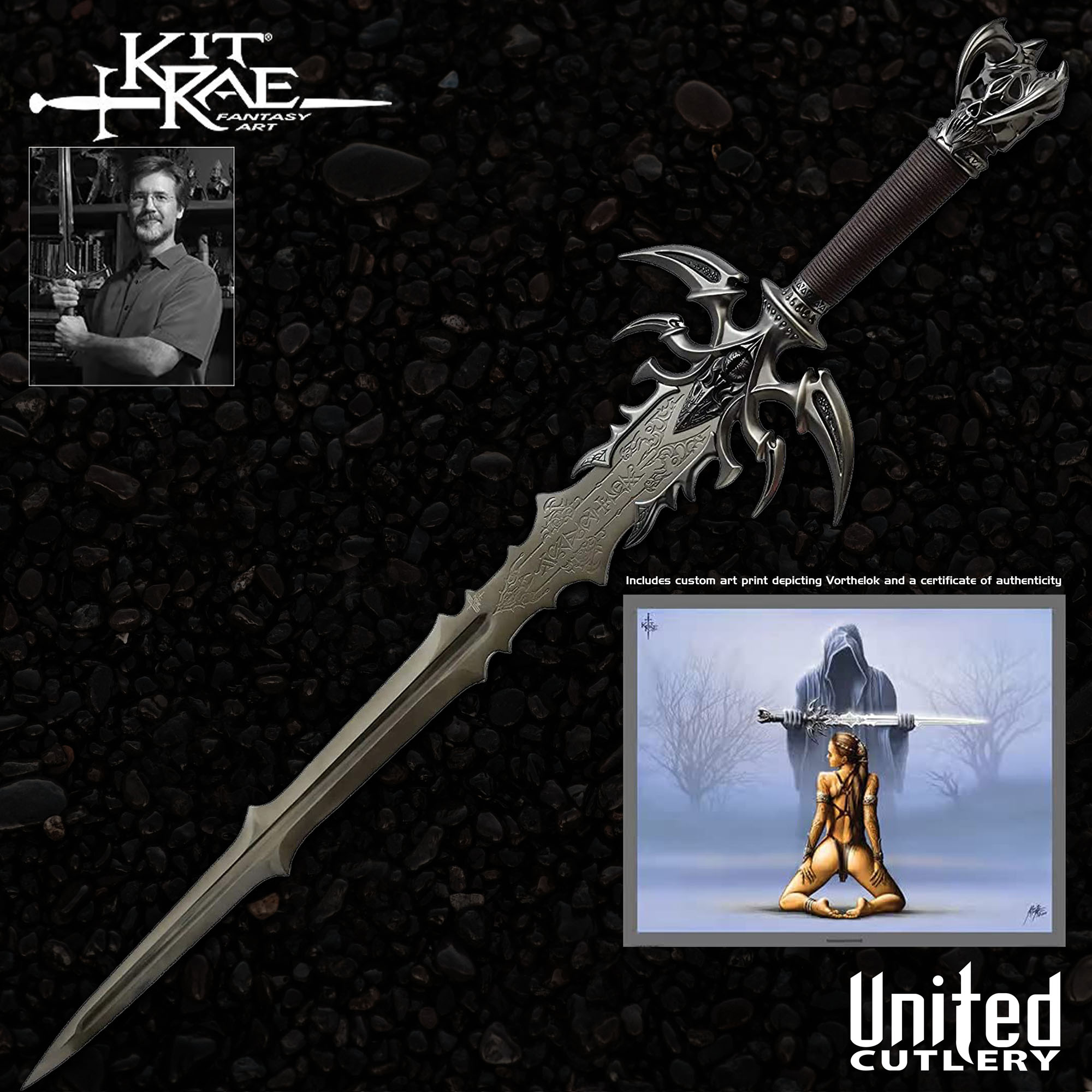 Kit Rae Vorthelok Dark Edition Fantasy-Schwert 