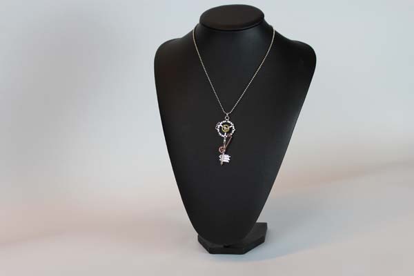 Steampunk Anhänger mit Kette - Schlüssel