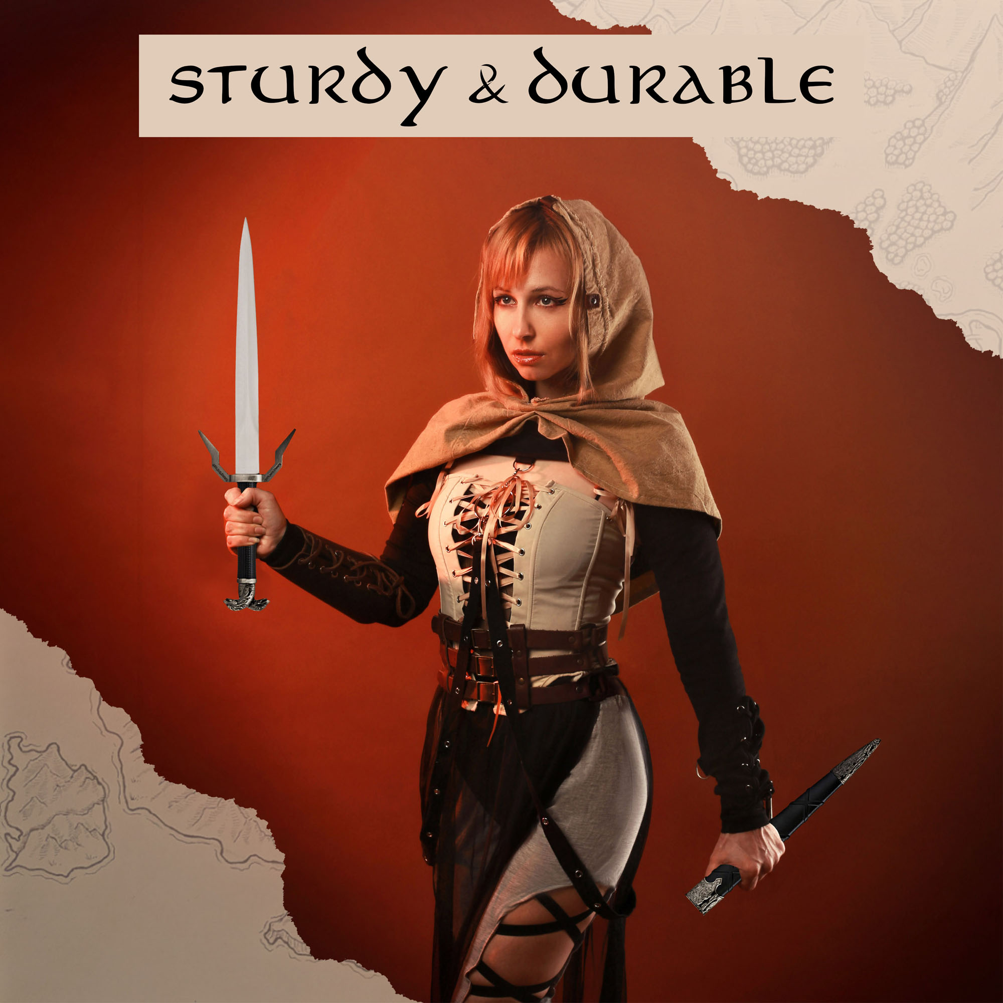 Witcher - silver dagger with sheath