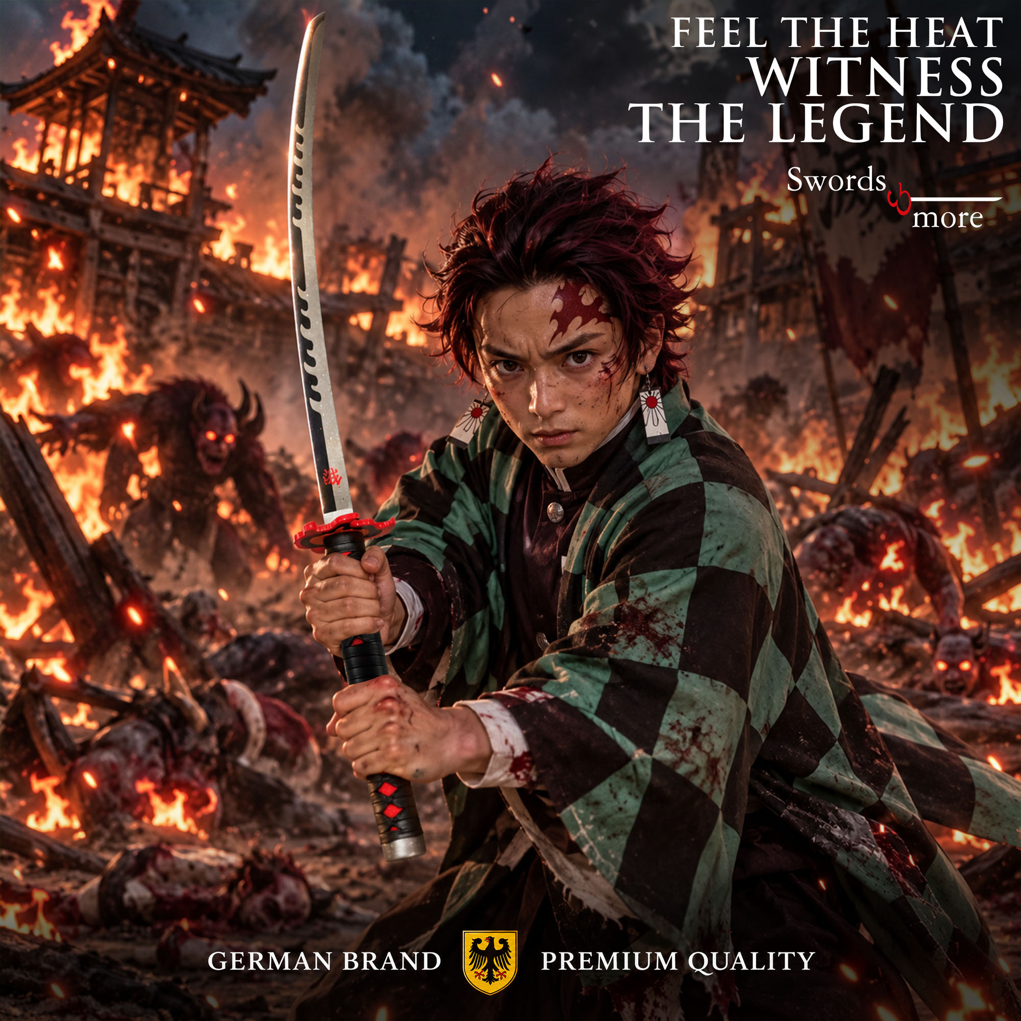 Demon Slayer: Kimetsu no Yaiba - Tanjiro Kamado Schwert v2 - Fire Breath