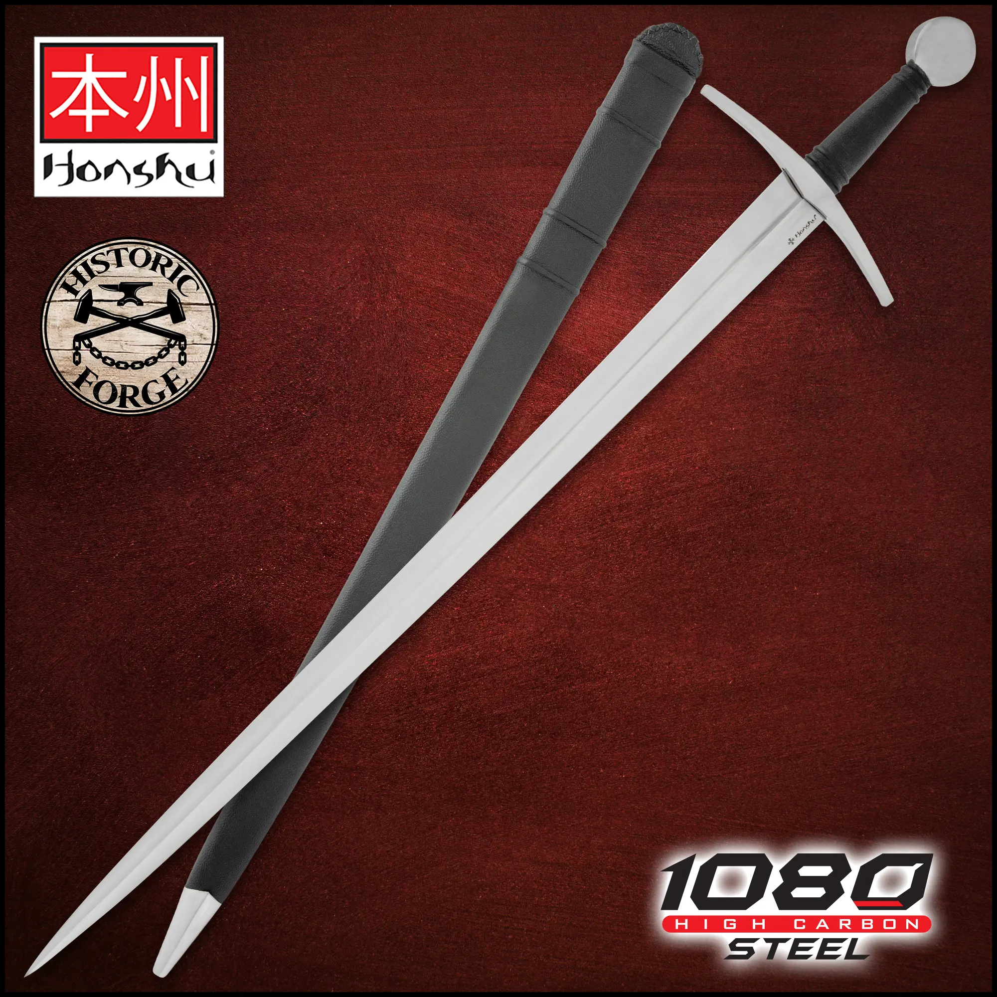 Honshu Historic Forge Schwert aus dem 15. Jahrhundert - Oakeshott Typ XV
