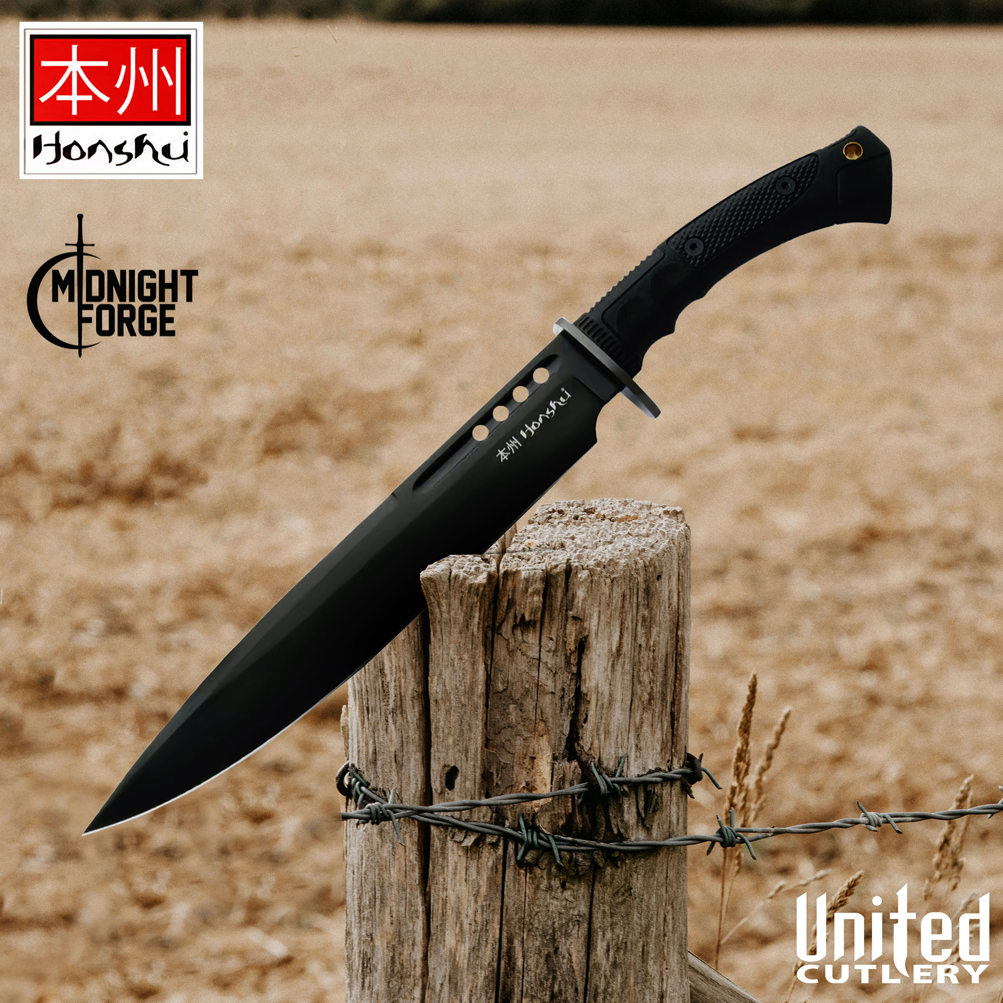 Honshu Boshin Midnight Forge Toothpick Knife with Sheath
