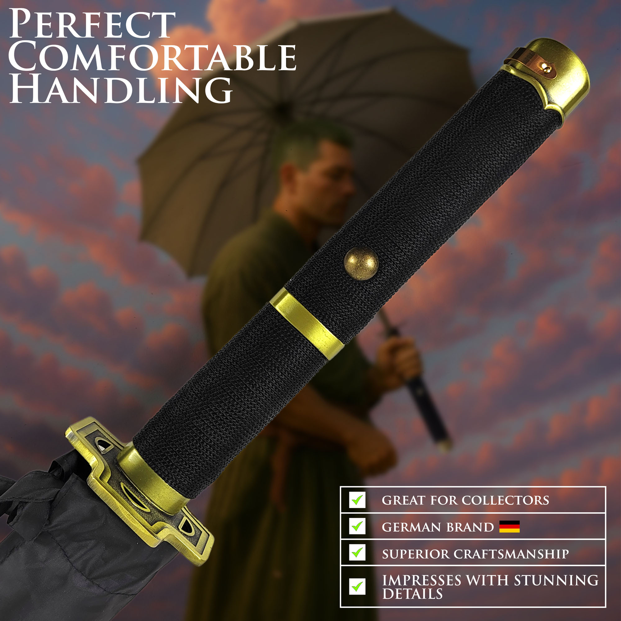 One Piece – Roronoa Zoro Yubashiri Katana Umbrella (16K Premium Version)