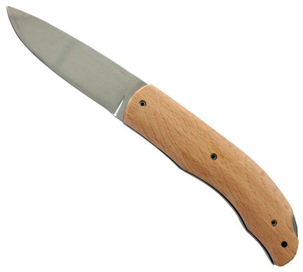 Pocket Knife with Birchwood Handle