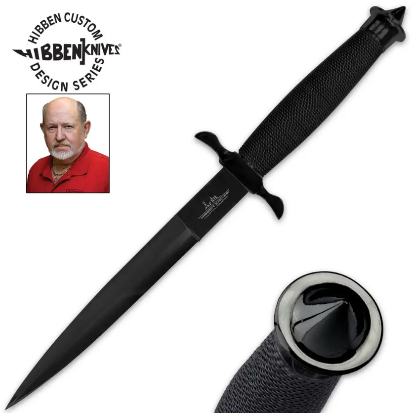 Hibben Black Shadow Dagger And Sheath