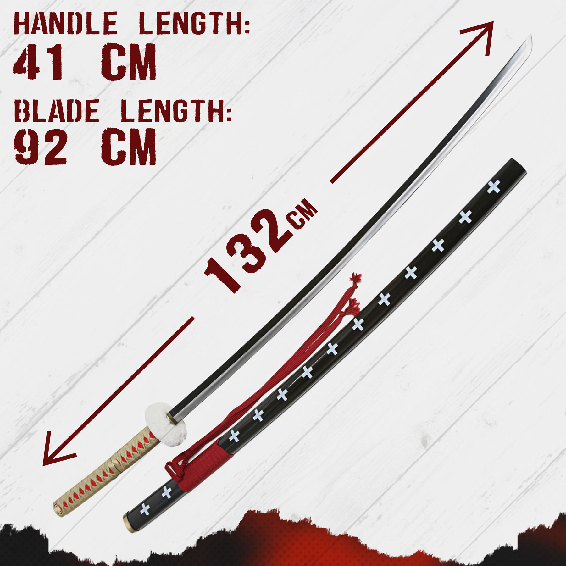 One Piece - Trafalgar Law Schwert brauner Griff, 132cm