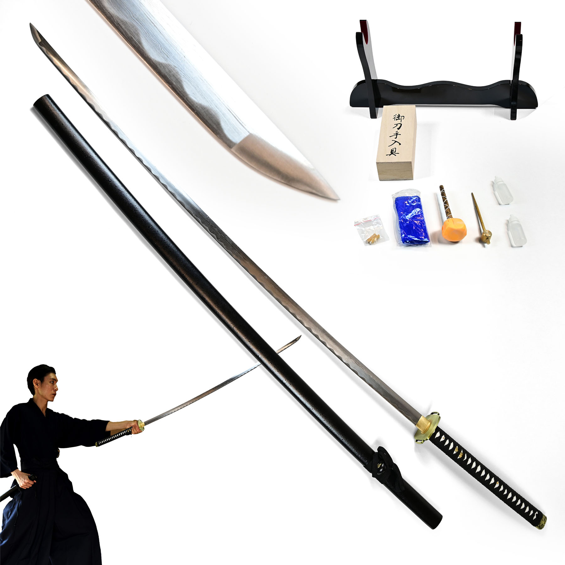 Sephiroth Masamune Schwert - handgeschmiedet, gefaltet - Set