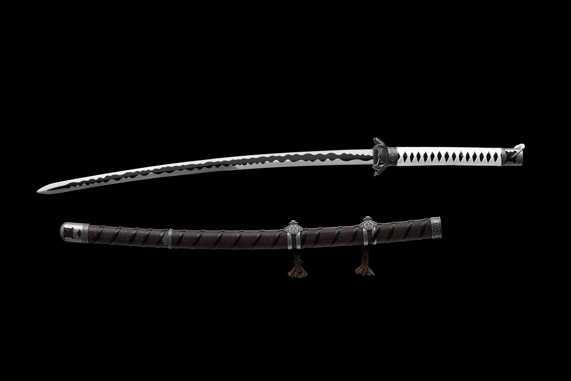 Sekiro: Shadows Die Twice – Black Mortal Blade Schwert mit Scheide, Handgeschmiedete und scharfe Klinge