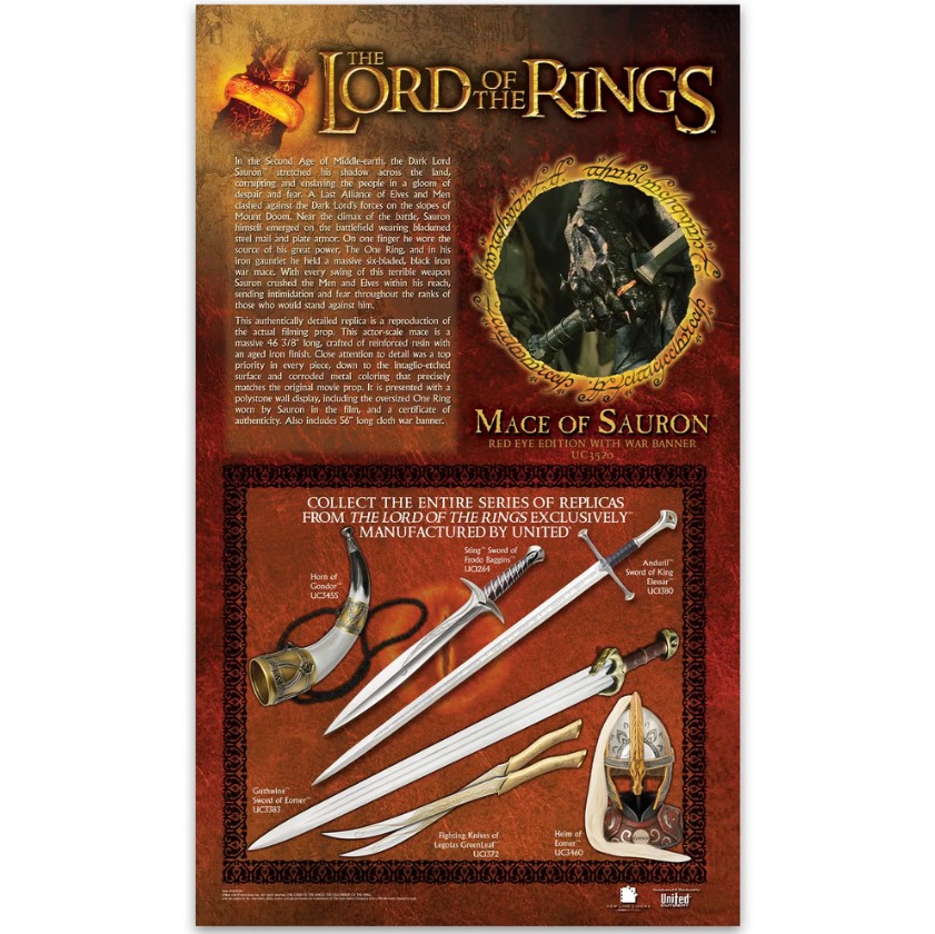 Die Keule von Sauron mit Ring - Red Eye Edition mit Kriegsbanner Die Keule von Sauron mit Ring - Red Eye Edition mit Kriegsbanner