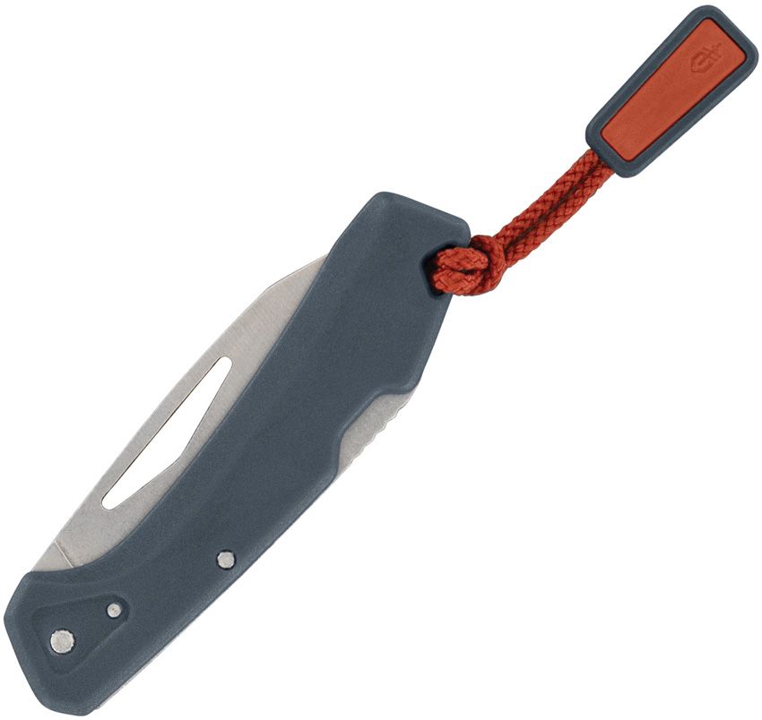 LST Mini, Stonewashed-modifizierte Wharncliffe-Klinge, Urban Blauer GFN-Griff