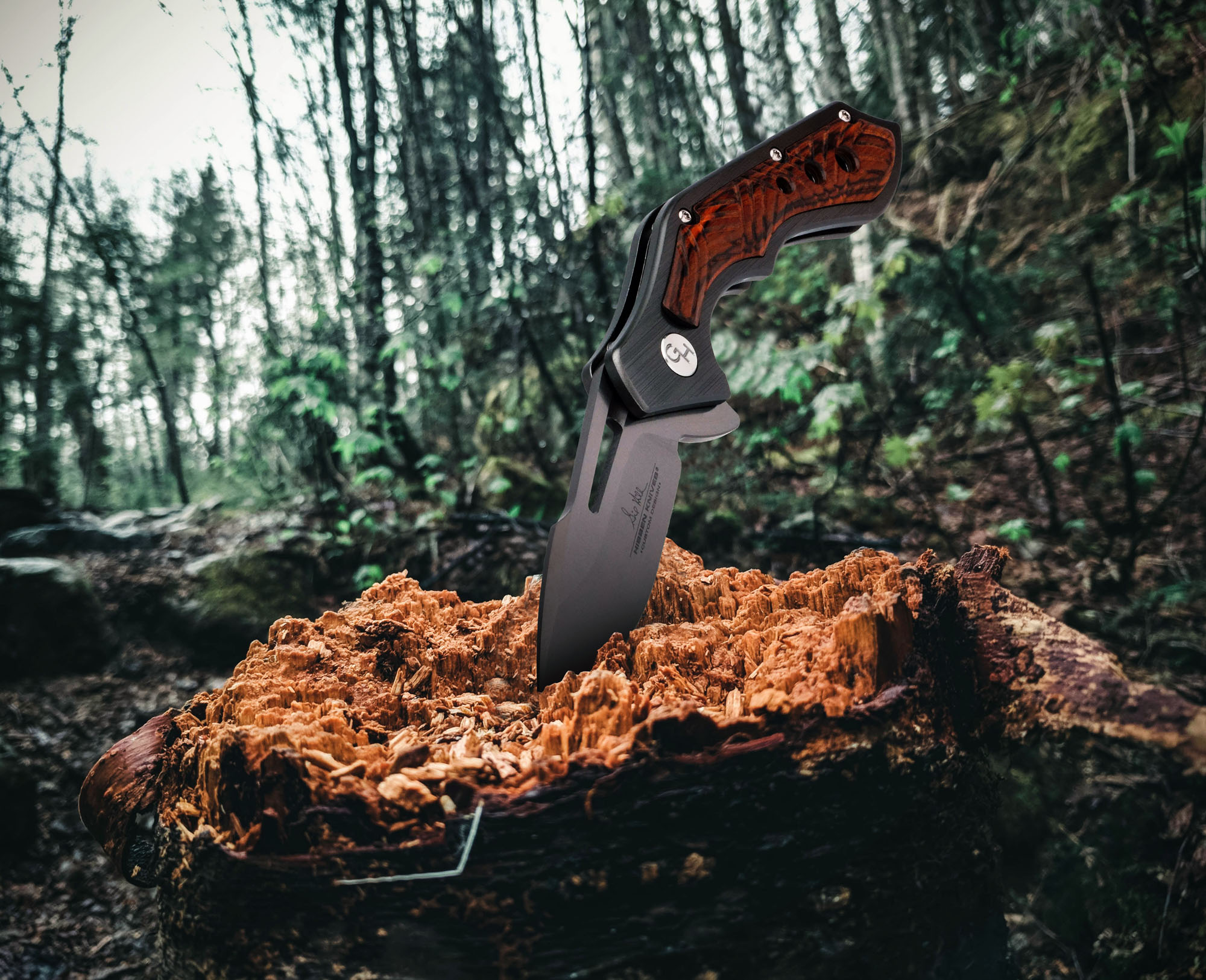 Hibben Hurricane Wooden Pocket Knife