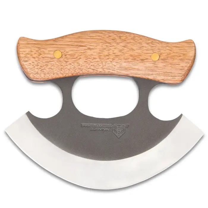 Bushmaster Ulu Bushcraft Messer mit Scheide