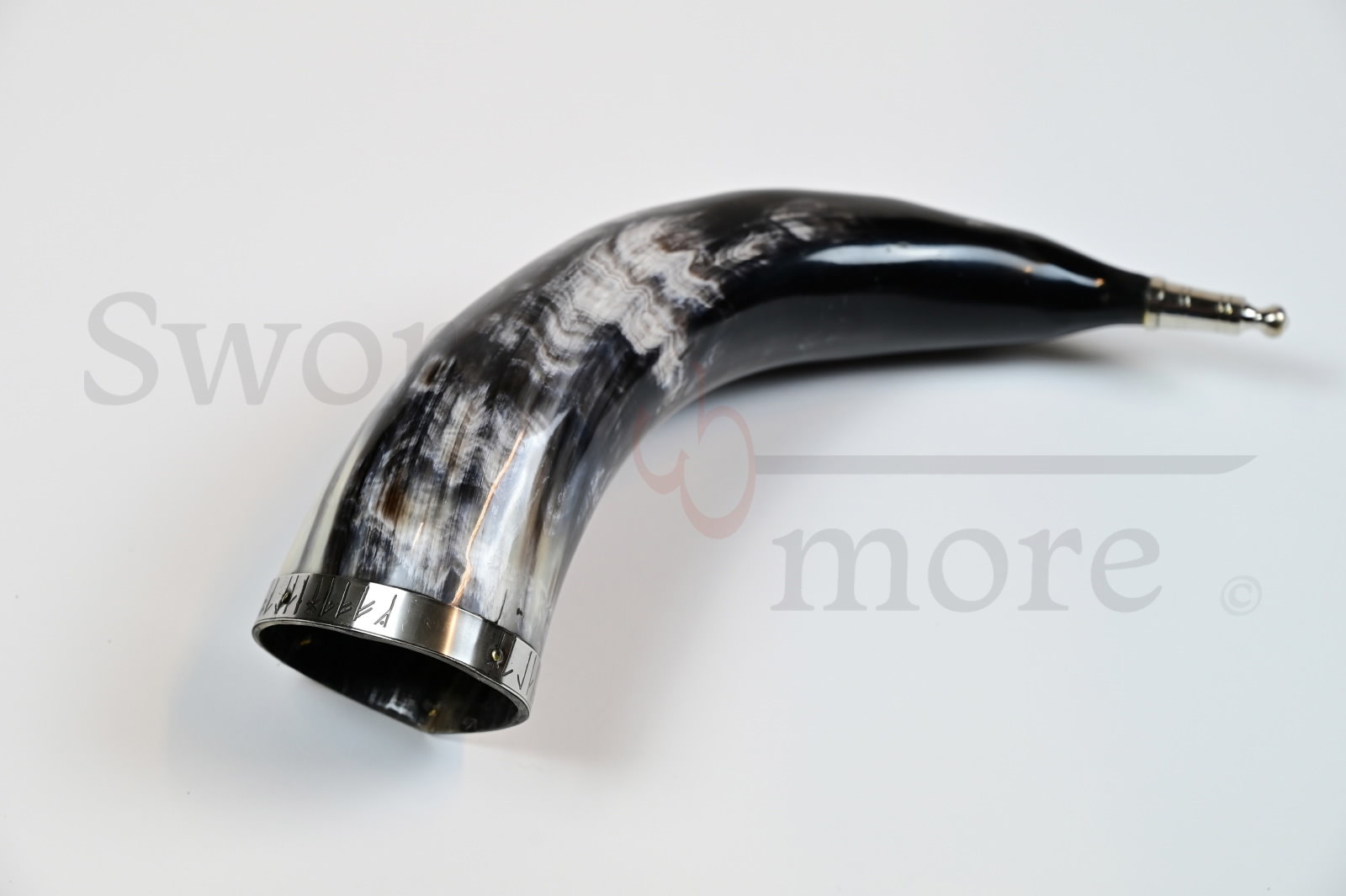 Wikinger Runen Horn mit Lederband