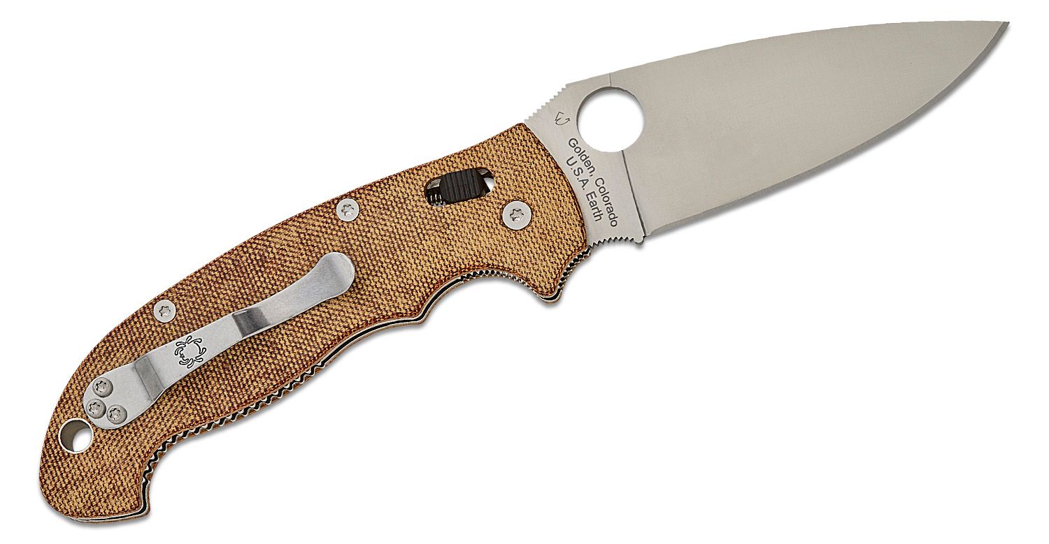 Manix 2 XL, Brown Canvas Micarta Handle