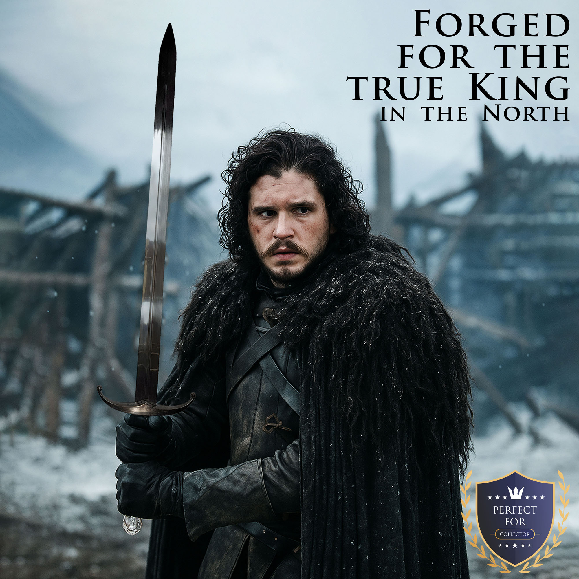 Jon Snow's "Longclaw" Ornamental Fantasy Sword (Game of Thrones) with Wall Mount