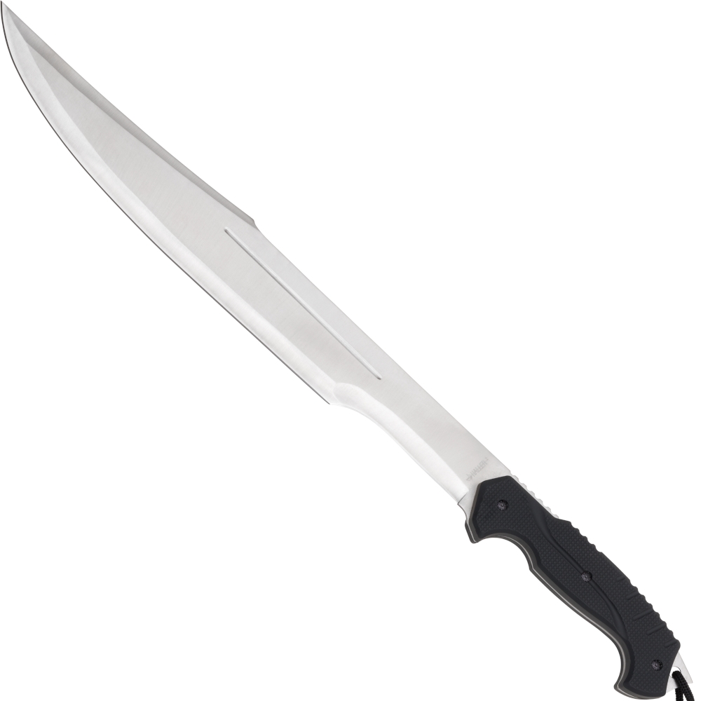 Machete with rubber handle