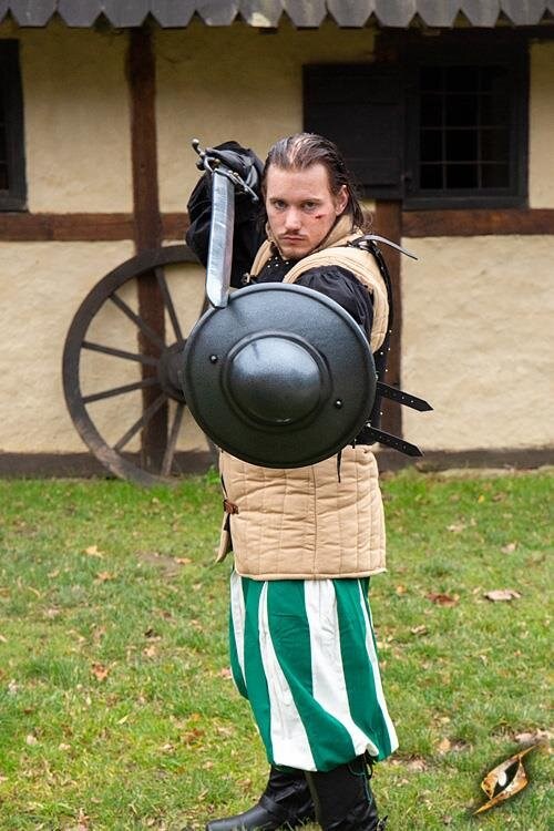 Fencing Buckler, dark metal - LARP