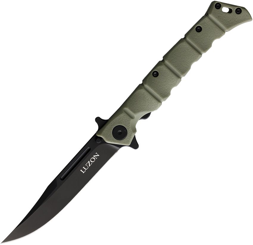 Medium Luzon, Black Blade, OD Green Handle