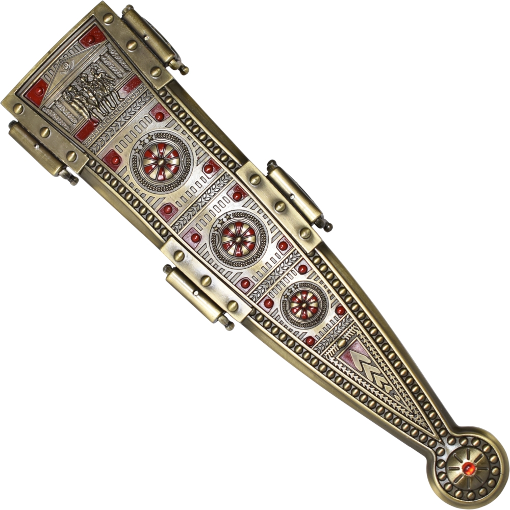 Wikingerdolch mit Scheide gold