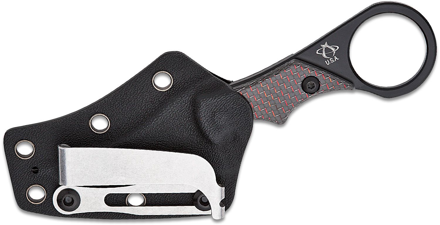 Sabot III, schwarze Klinge, roter Carbongriff