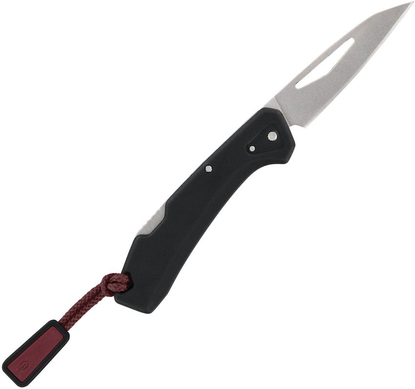 LST Mini, Stonewashed Modified Wharncliffe Blade, Black GFN Handle