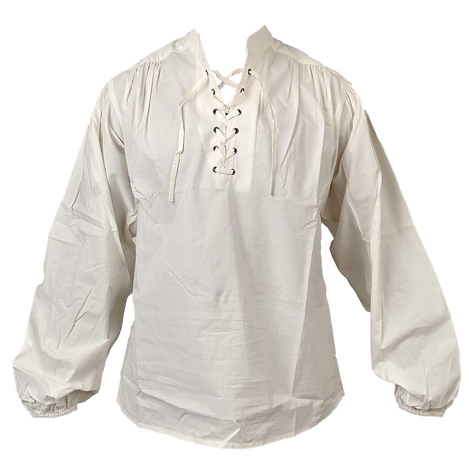 Period Cotton Shirt, Natural, Size XXL