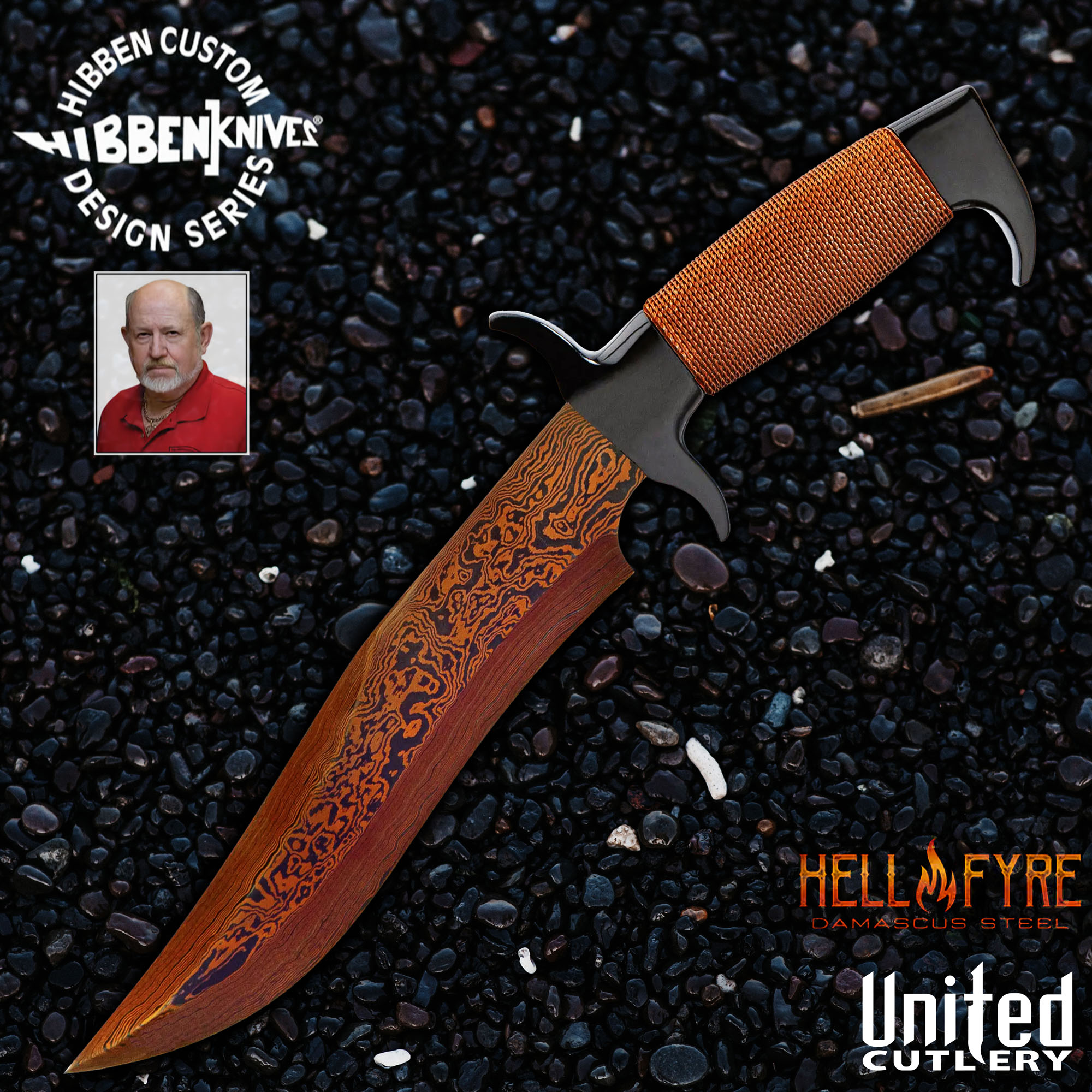 Hibben Hellfyre Highlander Bowiemesser mit Scheide