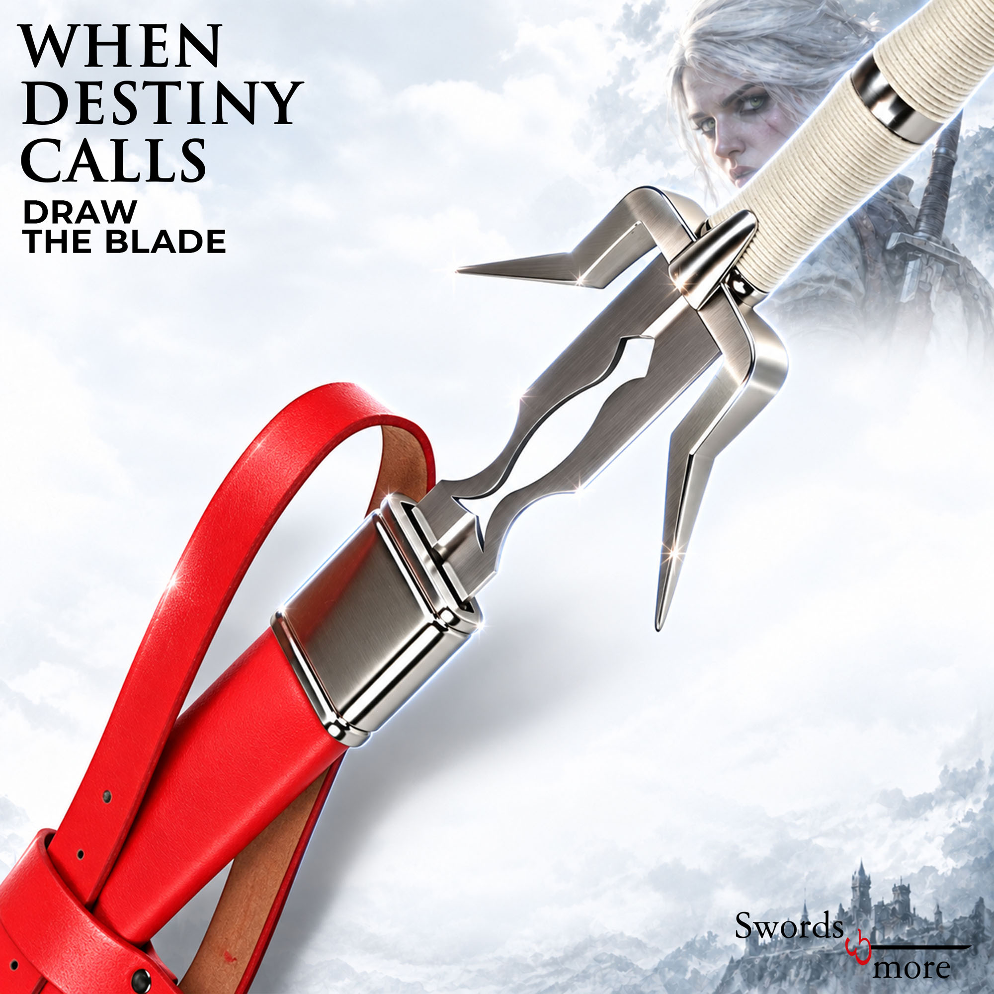 Witcher - Zireael Sword of Ciri handforged with scabbard