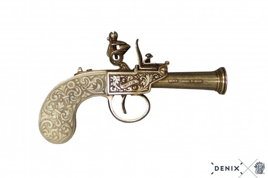 English flintlock pistol, ivory imitation grip, 1798