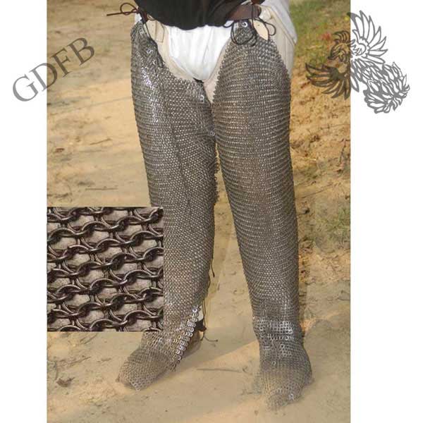 Full Legs Chainmail - Chausses - Full Legs with feet open at the back
