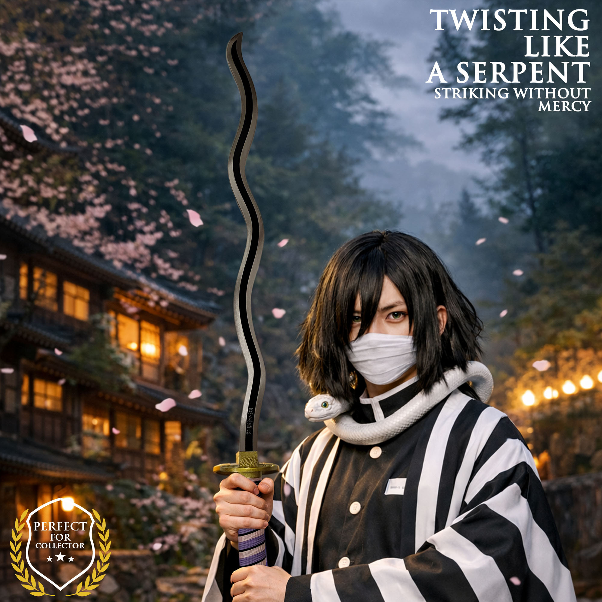 Demon Slayer: Obanai Iguro Katana mit Scheide