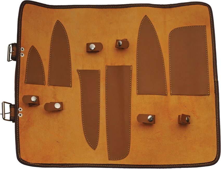 Damast Küchenmesser Set (6 Messer) mit Tasche