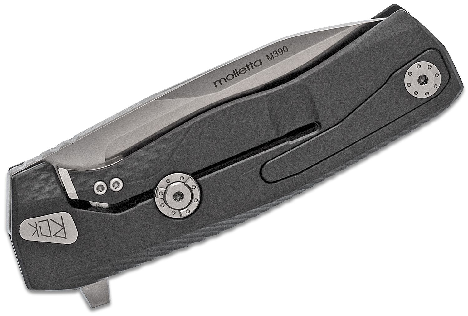 ROK A BS, M390 Satin-Klinge, schwarzer Aluminiumgriff