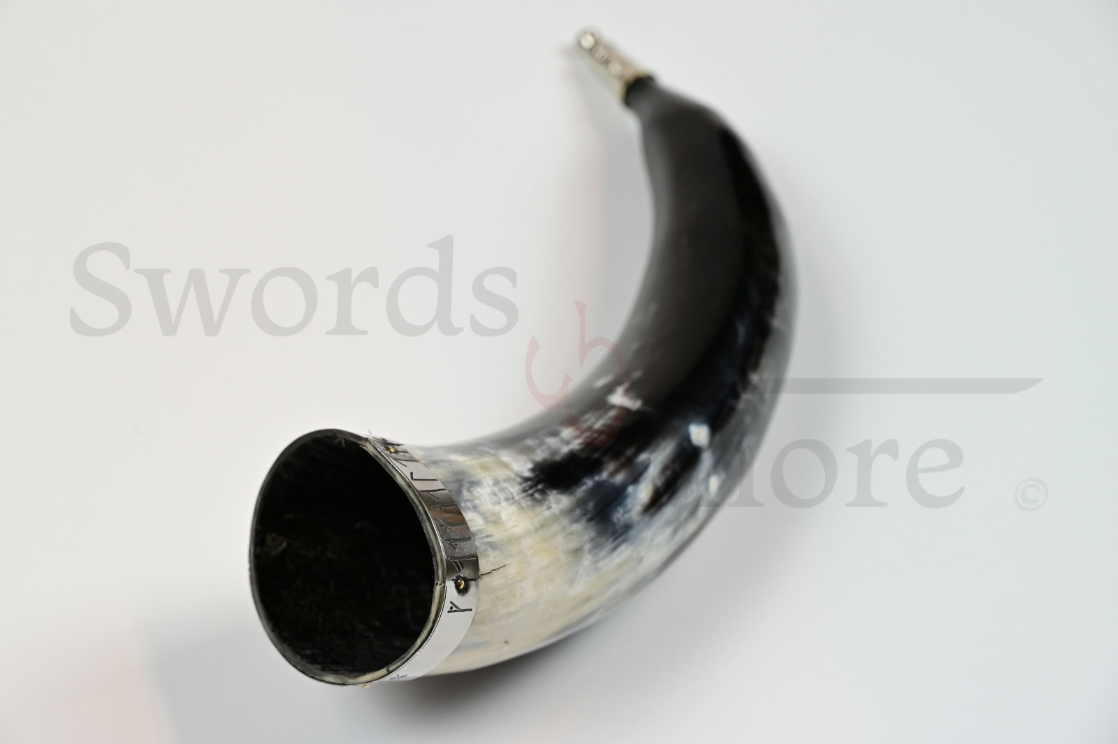 Viking Runes Horn with Leather Strap