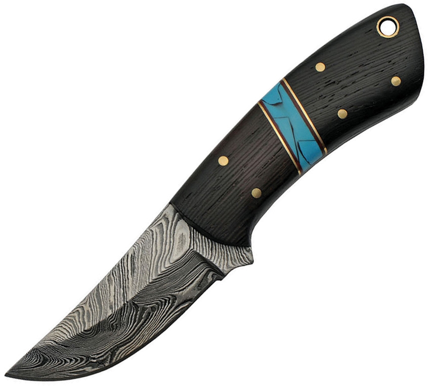 Damascus Knife with fixed blade