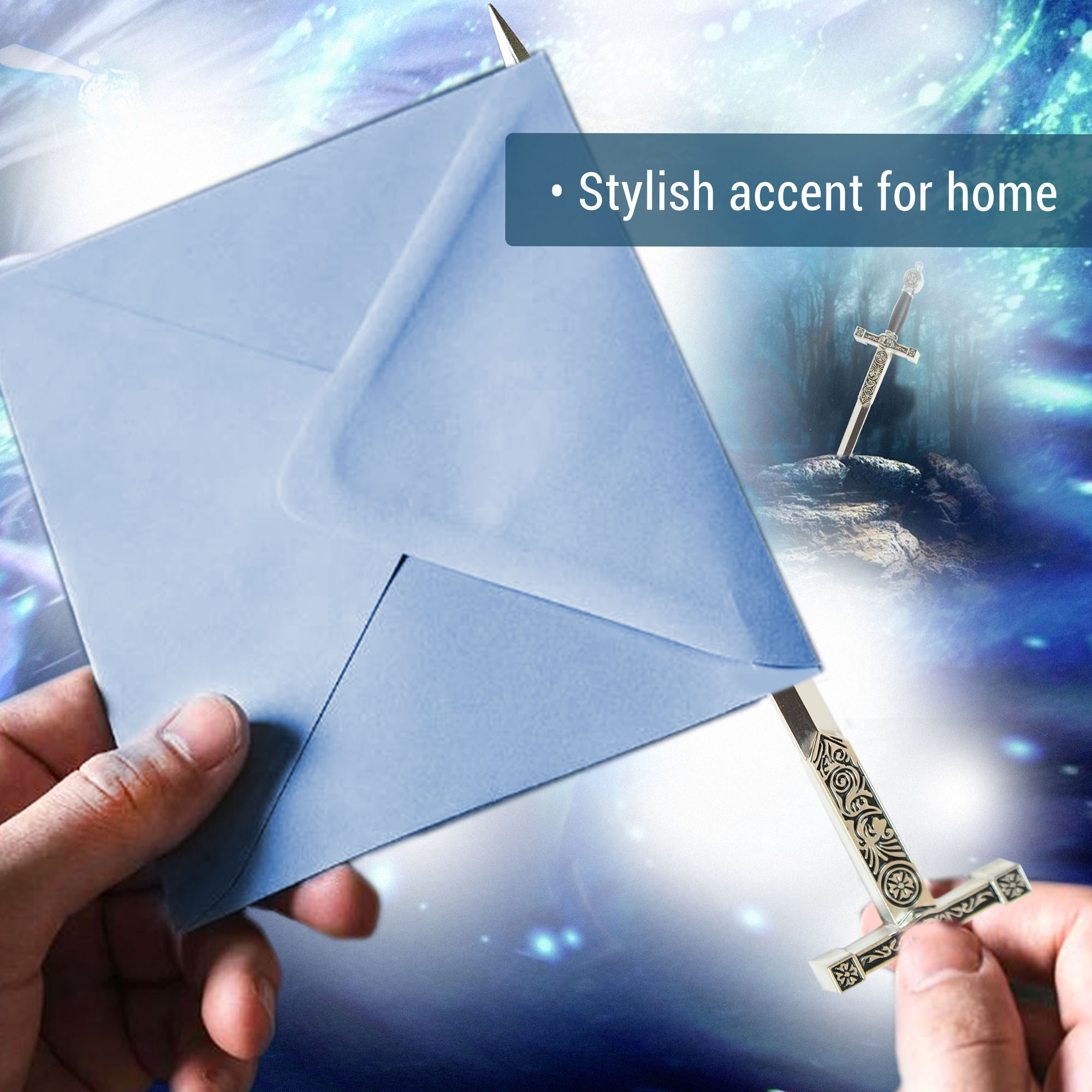 Excalibur Brieföffner mit Ständer