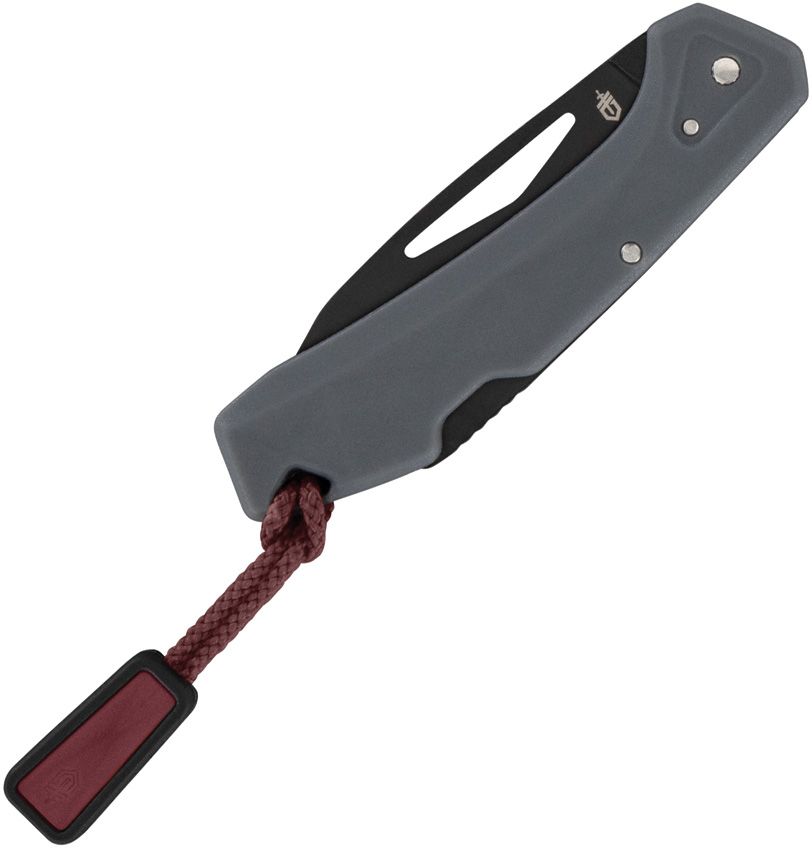 LST Mini, Black Wharncliffe Blade, Gray GFN Handle