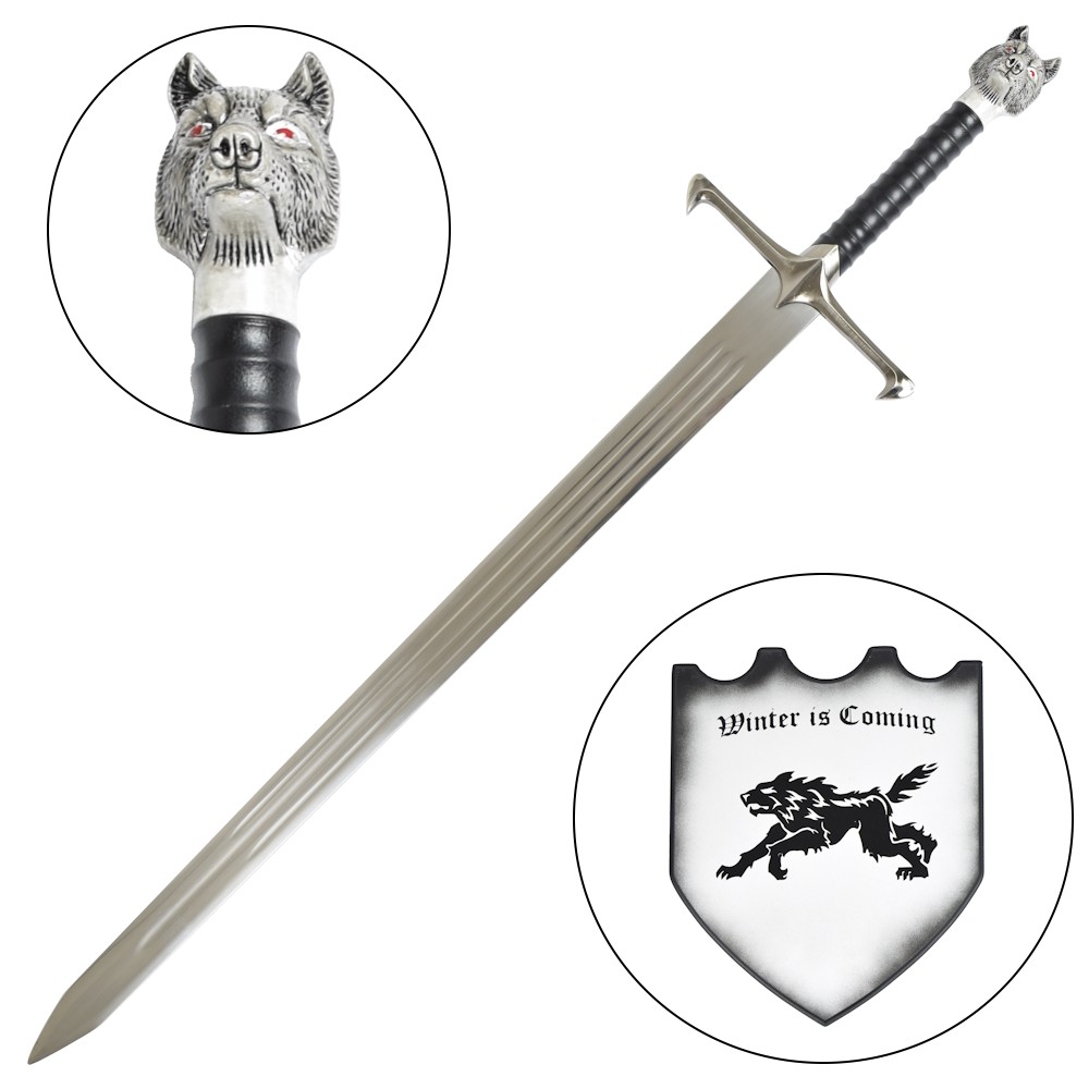 Jon Schnees Schwert "Langklaue" – Replik (Game of Thrones) mit Wandhalter Jon Schnees Schwert "Langklaue" – Replik (Game of Thrones) mit Wandhalter