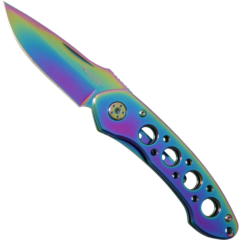 Pocket knife rainbow coating