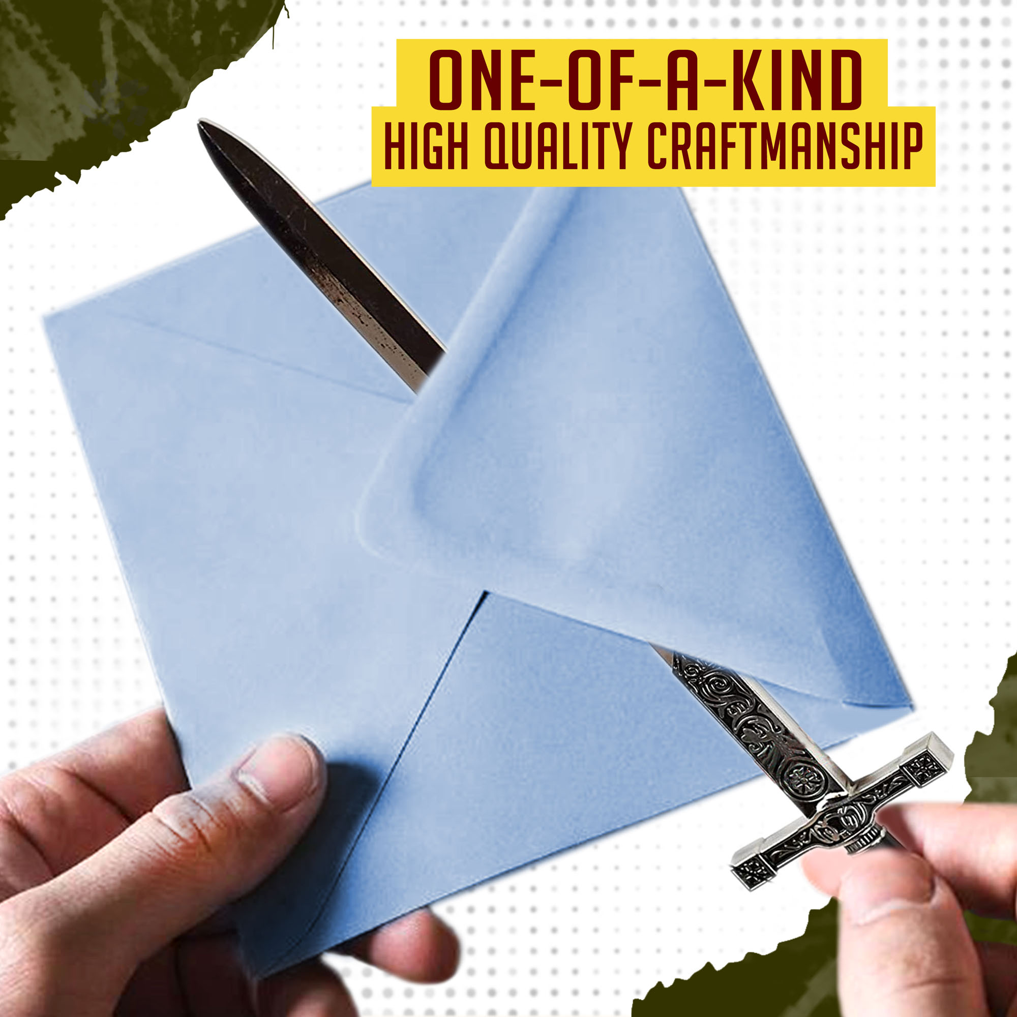 König Arthurs Excalibur Schwert als Brieföffner mit Ritterständer