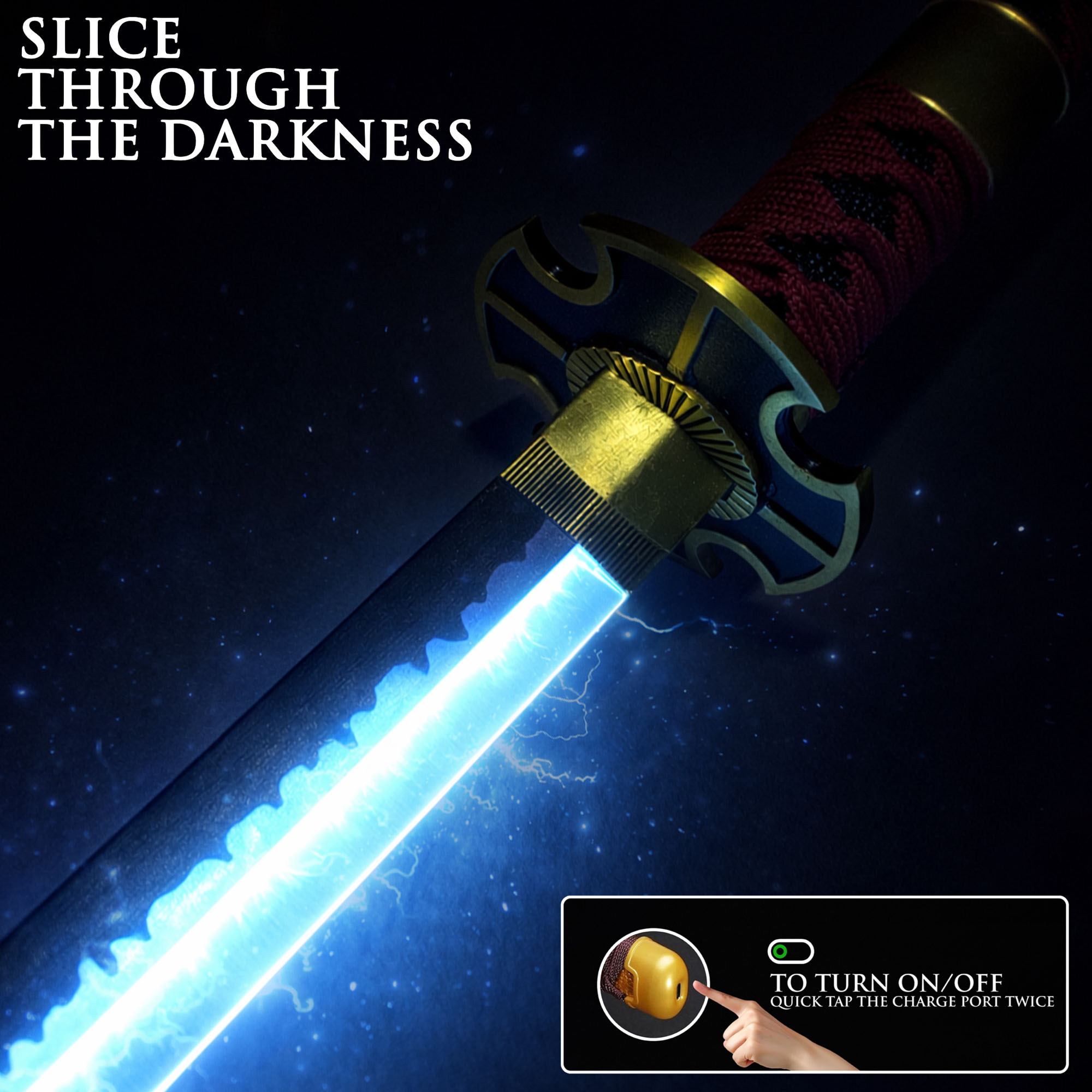 One Piece – Sandai Kitetsu Katana with Scabbard (Steel Blade with LED-Illuminated Edge)