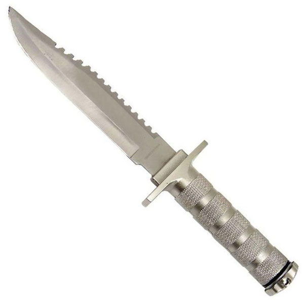 Survivalmesser silber