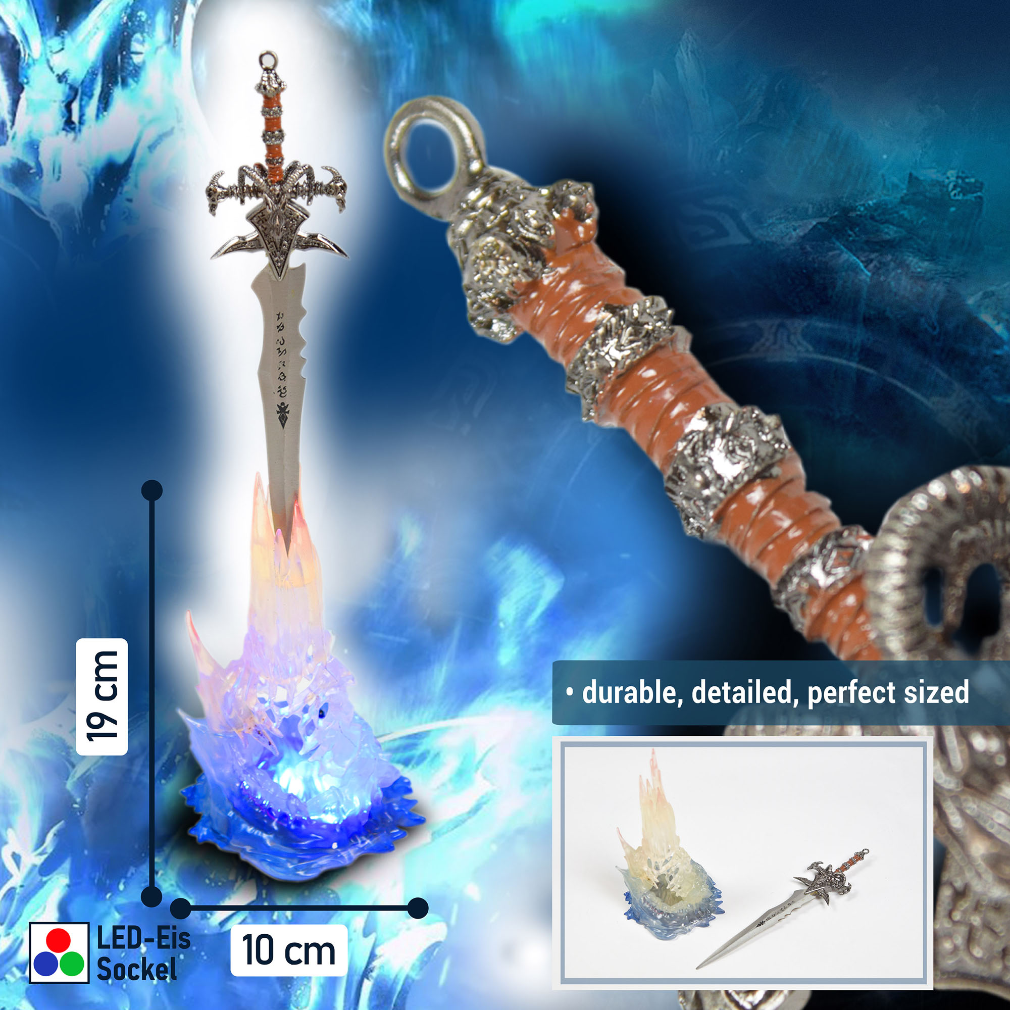 Warcraft - Frostmourne Brieföffner mit LED-Eis 